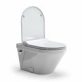 Wall-mounted toilet with integrated bidet function and slim design