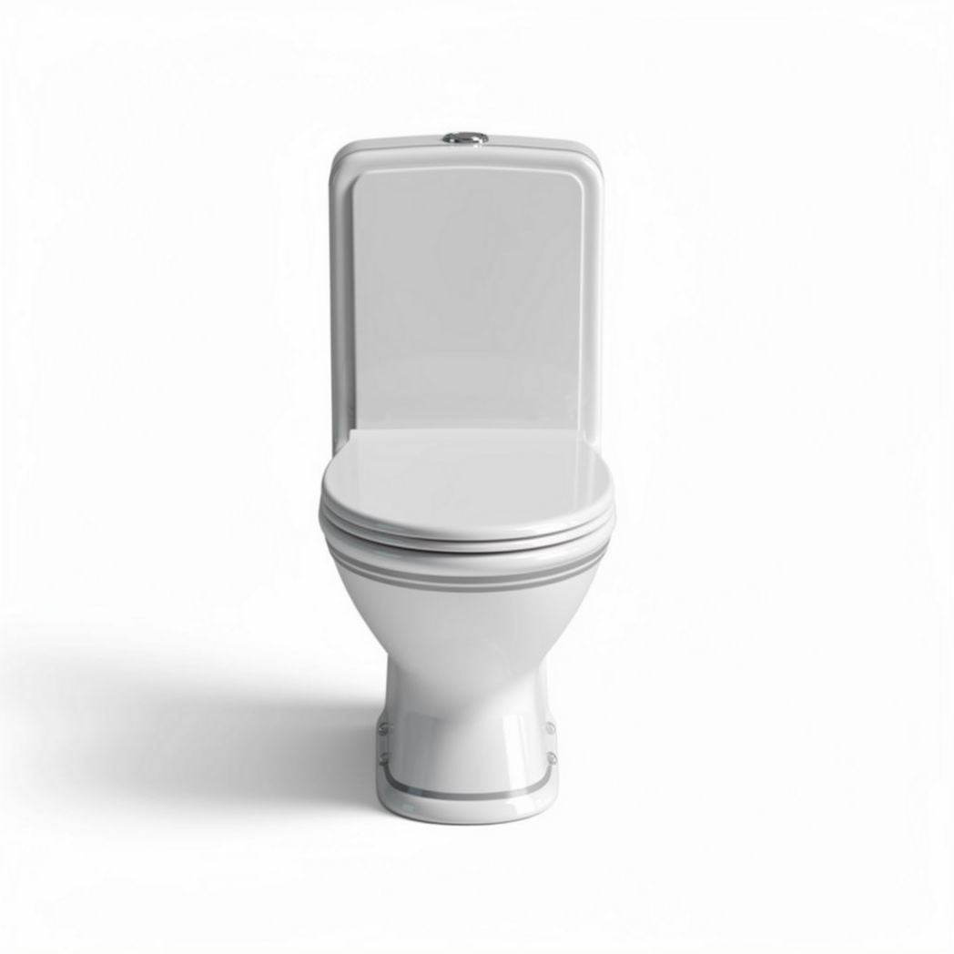 White ceramic toilet for bathroom use dimensions 68 x 36 x 42cm